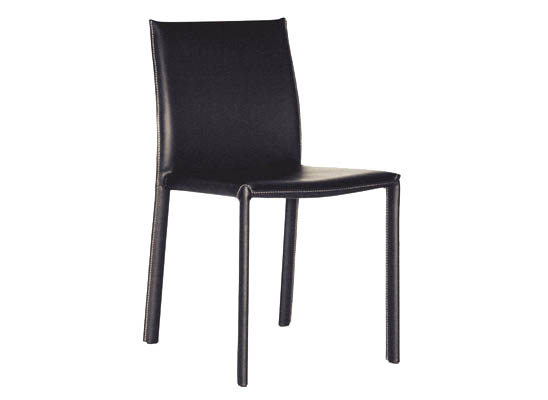 Black dining chairs discount leather